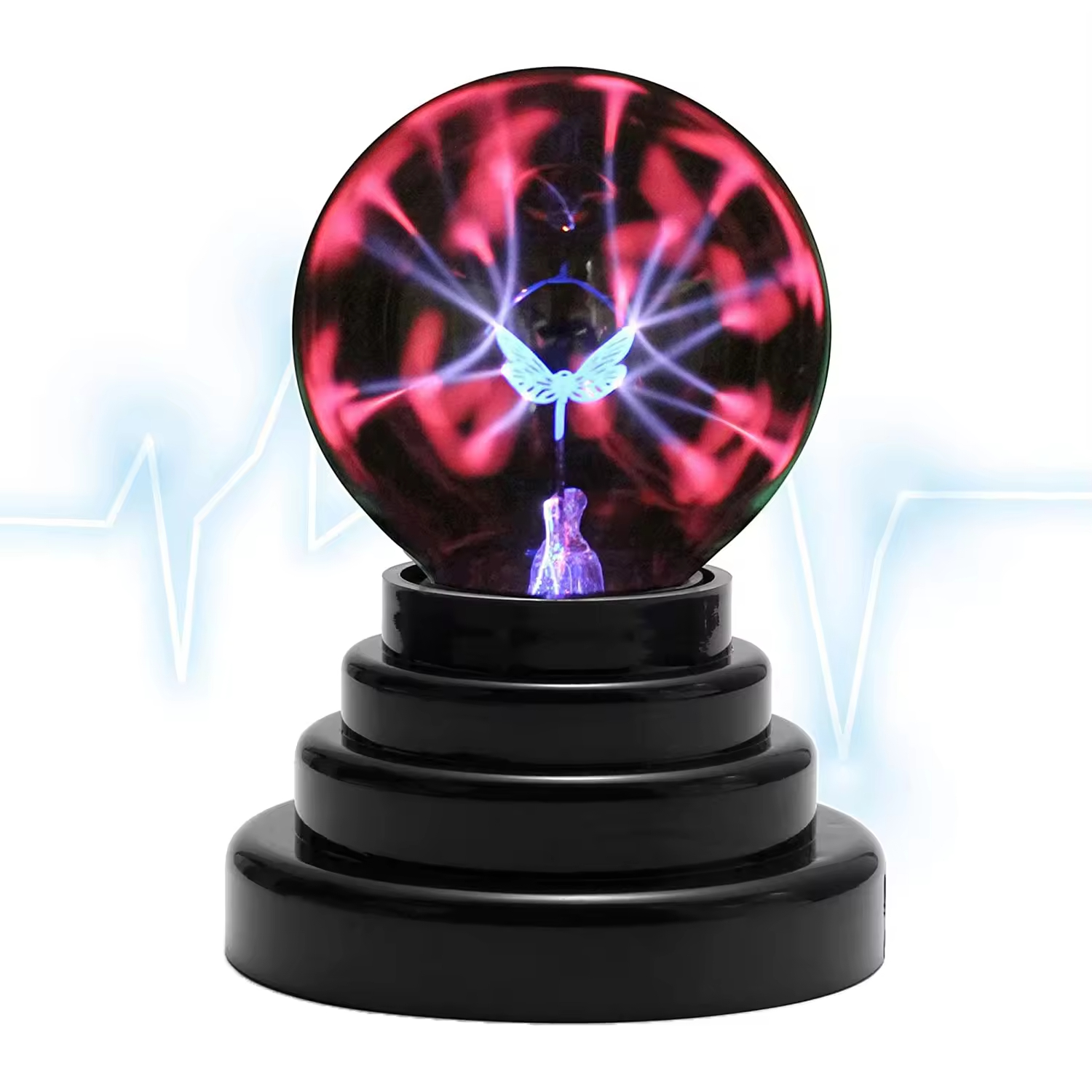 Giant Plasma Ball Lamp: Mesmerizing electric filaments dance—stunning glow, interactive magic for decor & awe-inspiring visual vibes!"